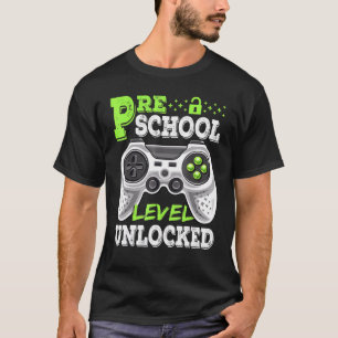 Camiseta Nível pré-escolar Desbloqueou Jogo De Vídeo De Vol
