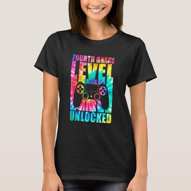 Camiseta Nível Quarto Desbloqueado Coluna De Volta À Escola (Frente)