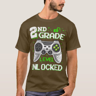 Camiseta Nível segundo Desbloqueado De Volta Ao Jogo De Víd