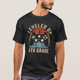 Camiseta Nivelado Até 4º Grau Vintage Gaming Funny Schoo