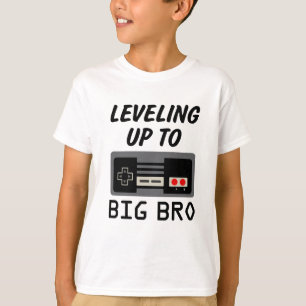 Camiseta Nivelamento até o irmão grande do jogo de vídeo