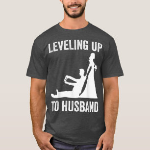 Camiseta Nivelamento do Noivado para marido para vídeo em g