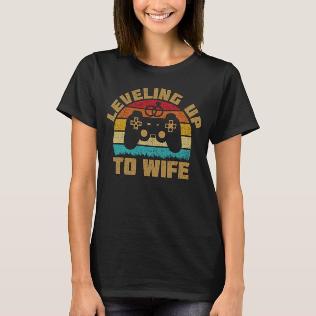 Camiseta Nivelando Até Casais De Jogadores De Noiva De Espo (Frente)