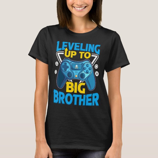 Camiseta Nivelando Até O Grande Jogador De Controladores De (Frente)