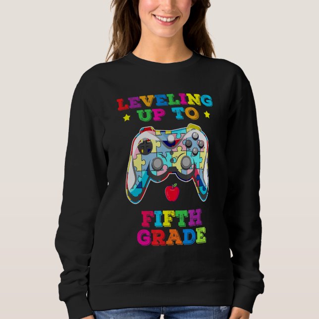 Camiseta Nivelando Até O Nível 5 De Autismo Gamer De Volta  (Frente)