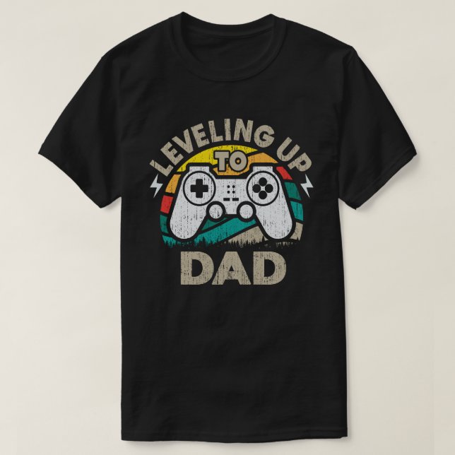 Camiseta Nivelando Até O Pai De Jogadores Engraçado De Pai (Frente do Design)