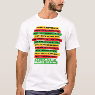 Camiseta Nivelando Linha do Tempo do Histórico Preto