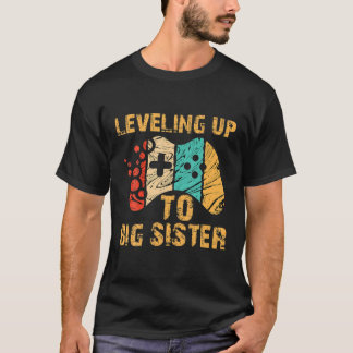 Camiseta Nivelando Para A Grande Irmã Engraçado Gamer Vinta