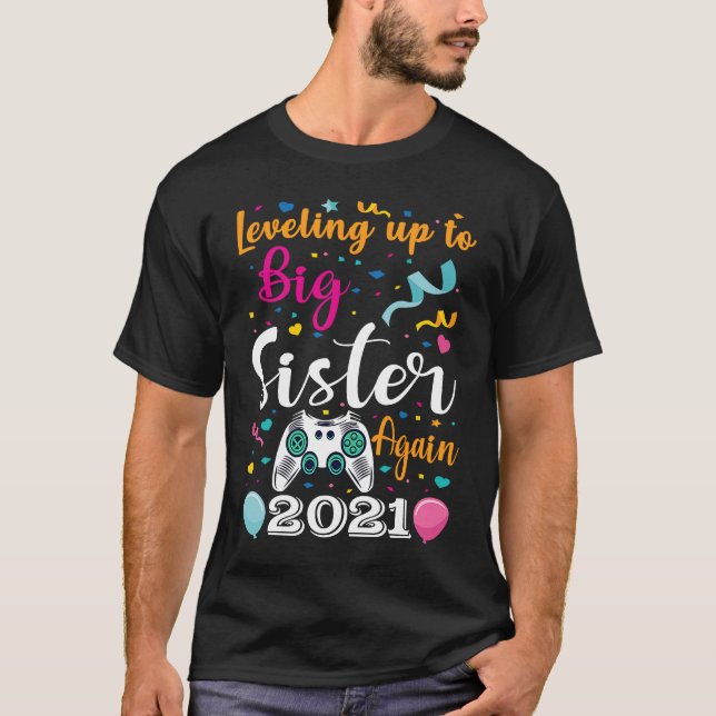 Camiseta Nivelando para a Irmã Mais Uma Vez 2021 Gravidez A (Frente)