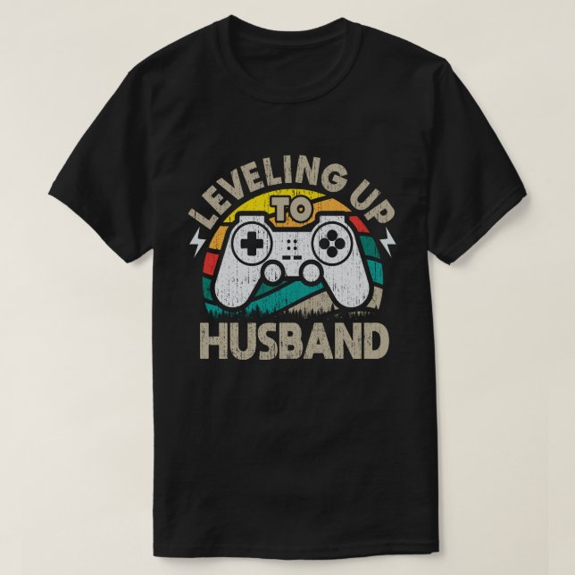 Camiseta Nivelando Para O Grupo Marido Para Ser Jogador De  (Frente do Design)
