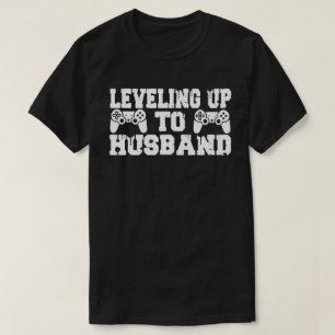 Camiseta Nivelando Para O Presente De Noite Do Marido Gamer