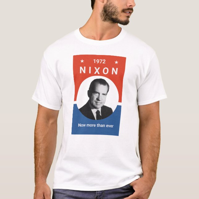 Camiseta Nixon - agora mais do que nunca - 1972 (Frente)