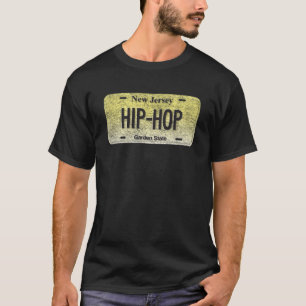 Camiseta NJ Estado Licença Vanity Plate HIP HOP