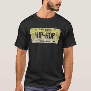 Camiseta NJ Estado Licença Vanity Plate HIP HOP