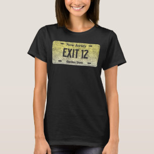 Camiseta NJ Estado Licença Vanity Plate SAÍDA 12