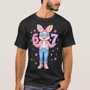 Camiseta nk 67 Páscoa Six Seven Coelhinho Fofo Meninas