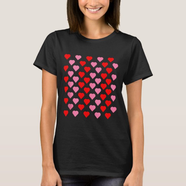 Camiseta Nk And Red Hearts Lovers Funny Valentine’s Day Hum (Frente)