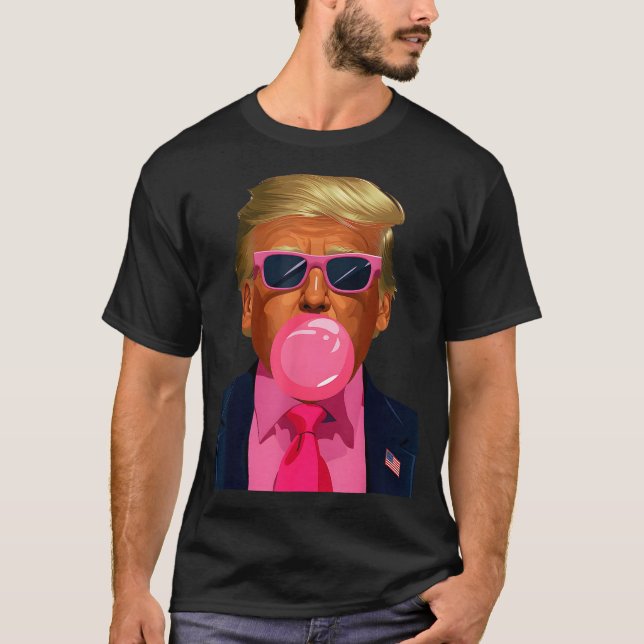 Camiseta Nk Sungles Trump Bubble Gum 2024 Vote President Fu (Frente)