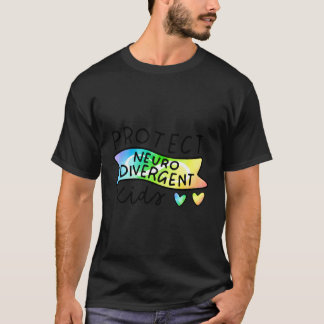 Camiseta Nn Proteger Autismo Arco-Íris Neurodivergente