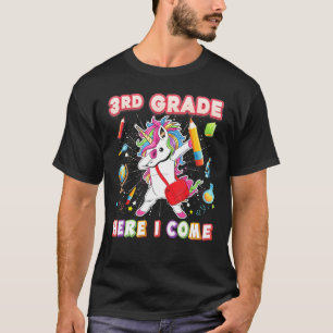 Camiseta No 3º ano, Vim Dabbing Unicorn De volta a Scho