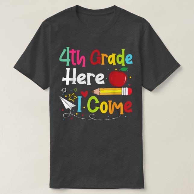 Camiseta No 4º ano, eu volto a ser professor de escola (Frente do Design)