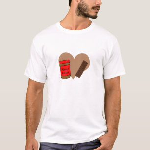 Camiseta No amor com manteiga e chocolate de amendoim