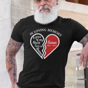 Camiseta No Amor Memorial Heart Personalizado