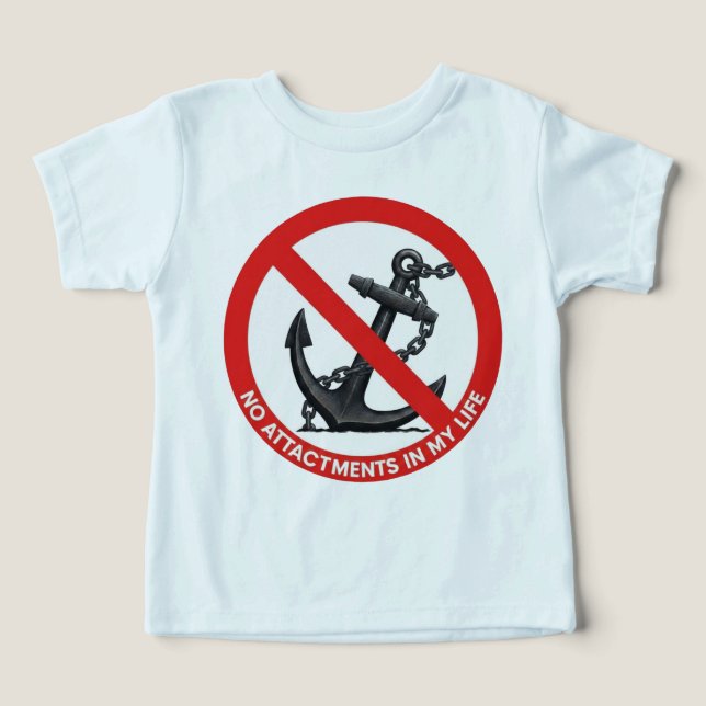Camiseta No attachments in my life (Design frontal)