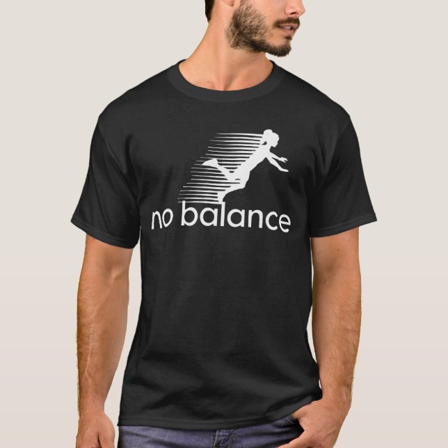 Camiseta No Balance Girl Funny Parody Design for Sports and (Frente)