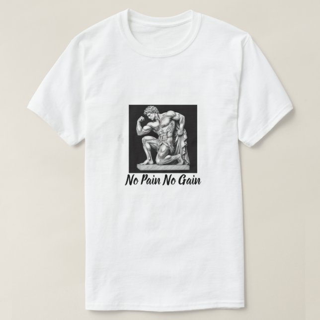 Camiseta No Brain No Gain | (Frente do Design)