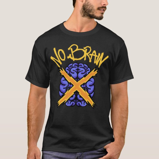 Camiseta No Brain streetwear (Frente)