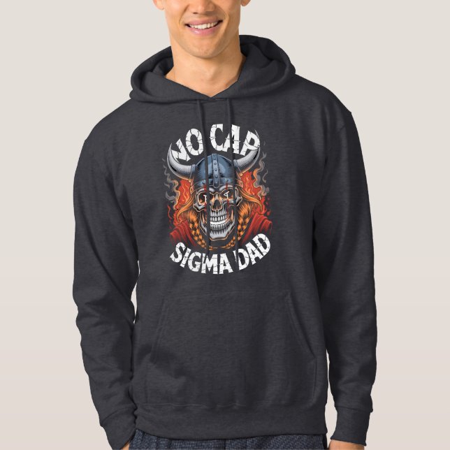 Camiseta No Cap Sigma Dad Viking Skull para Pais (Frente)