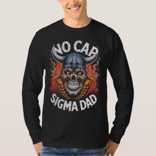 Camiseta No Cap Sigma Dad Viking Skull para Pais