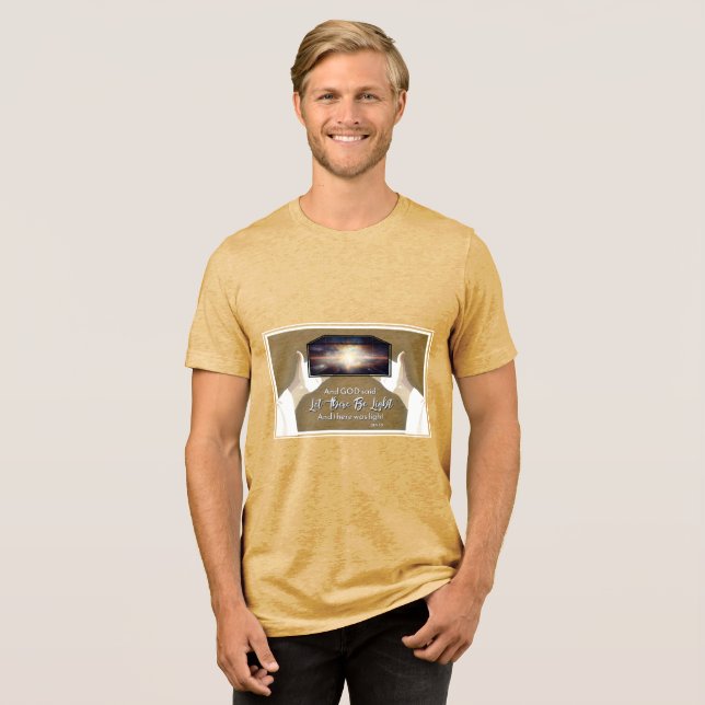 Camiseta No começo DEUS disse que deveria haver luz (Frente Completa)