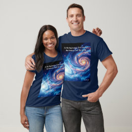 Camiseta No começo, Deus e Criação Verso