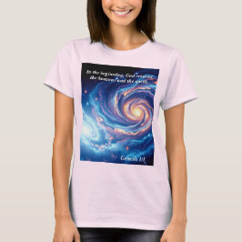 Camiseta No começo, Deus e Criação Verso