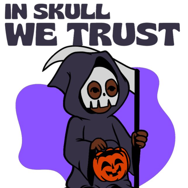 Camiseta No crânio, confiamos em Design de Halloween (Criador carregado)