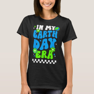 Camiseta No Dia da Terra, Groovy Earth Day Girls Cu