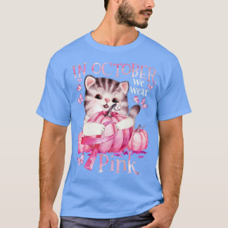 Camiseta No Dia Das Bruxas De Gato De Abóbora Em Outubro Ve
