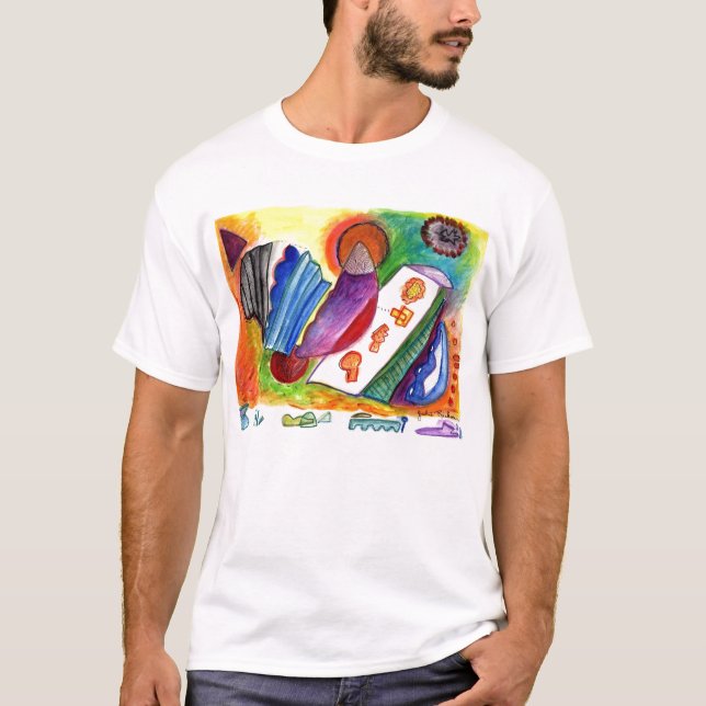 Camiseta No. dobrado 1-08 da abstracção (Frente)