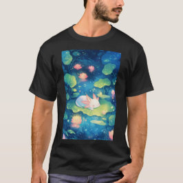 Camiseta No Escape Suave do Axolote no Lago de Flores
