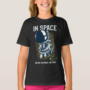 Camiseta No espaço ninguém pode ouvir você peidar - Piada