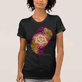 Camiseta Nó espiral celta magenta da trindade
