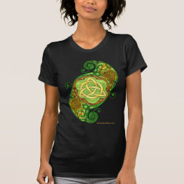 Camiseta Nó espiral celta verde da trindade