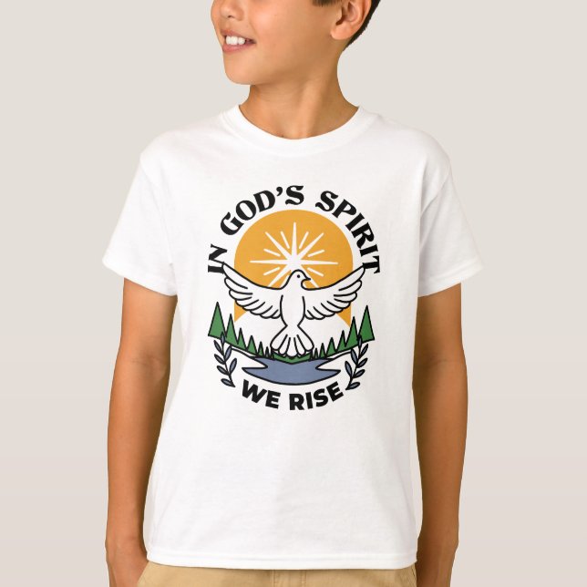 Camiseta No espírito de Deus que levanta - fé e liberdade (Frente)