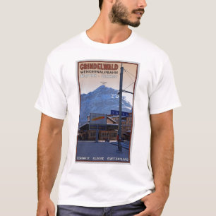 Camiseta No estação de caminhos-de-ferro de Grindelwald
