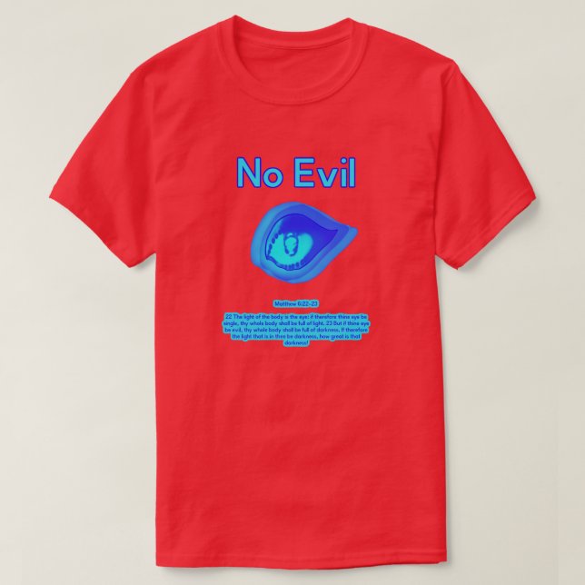 Camiseta No Evil - Logotipo de Onda Tropical - (Frente do Design)