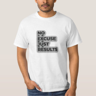 Camiseta No Excuse Just Results - Motivational Fitness Quot