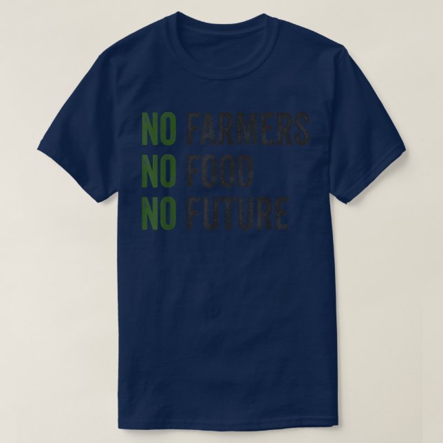 Camiseta No farmers, no food, no future, for passionate far (Frente do Design)