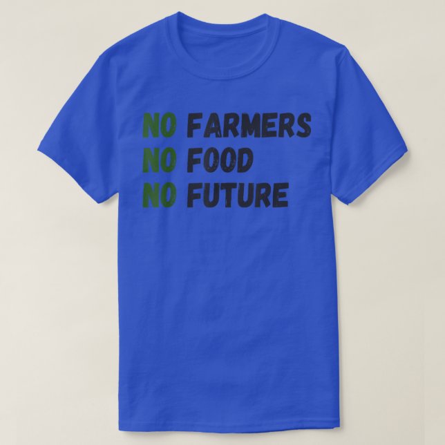 Camiseta No farmers, no food, no future, for passionate far (Frente do Design)